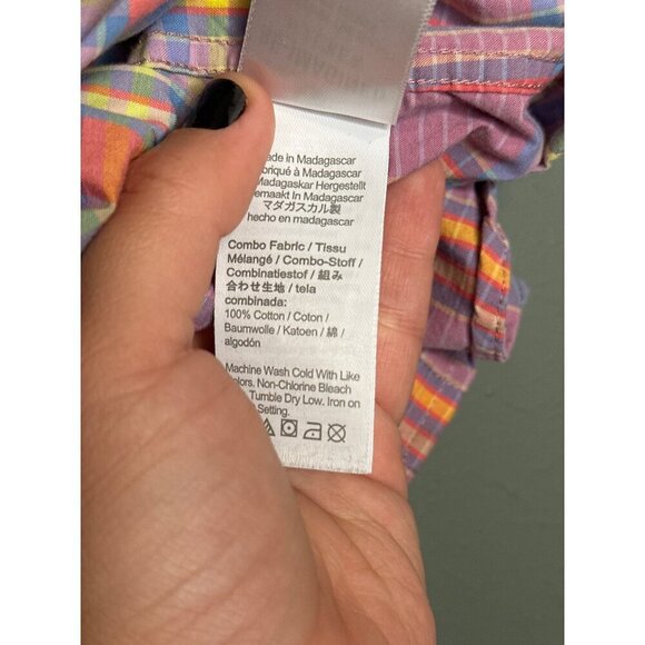 Crewcuts Boys 8 SS Plaid Button Down Collared Dress Shirt - Picture 8 of 8